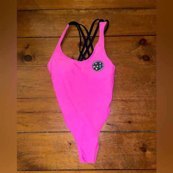 Maui and Sons Hot Pink Bathing Suit XS - Picture 4 of 8